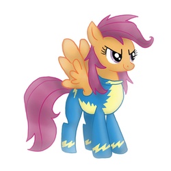 Size: 894x894 | Tagged: safe, artist:lolalita264, scootaloo, g4, female, older, solo, wonderbolts uniform