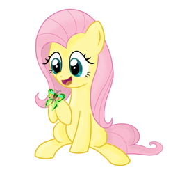 Size: 573x575 | Tagged: safe, artist:fluttershyfree, fluttershy, butterfly, g4, female, filly, solo