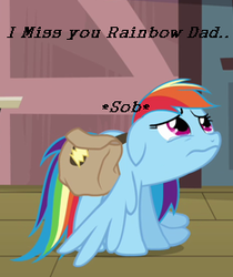 Size: 234x279 | Tagged: safe, rainbow blaze, rainbow dash, g4, games ponies play, crying, depressed, female, sad, saddle bag, solo