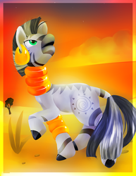 Size: 2550x3300 | Tagged: safe, artist:amberdragonling, zecora, zebra, g4, female, solo