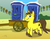 Size: 760x600 | Tagged: safe, artist:snapai, oc, oc only, oc:honeydipper, earth pony, pony, grin, male, outhouse, port-a-potty, solo, toilet, wagon