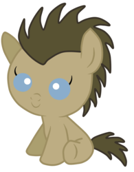 Size: 1122x1435 | Tagged: safe, artist:kanske-2099, doctor whooves, time turner, g4, baby, cute, foal, solo