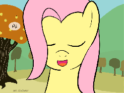 Size: 700x525 | Tagged: safe, artist:caluriri, fluttershy, g4, :o, animated, blushing, caught, cute, faint, female, floppy ears, implied applemac, implied incest, looking at you, open mouth, shocked, shyabetes, solo, something else also rises, speech bubble, spread wings, voyeur, voyeurism, wide eyes, wingboner