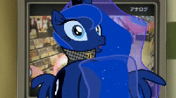 Size: 400x225 | Tagged: safe, artist:2snacks, princess luna, alicorn, pony, two best sisters play, g4, animated, butt, butt shake, crossover, female, happy, mare, moonbutt, persona 4, plot, solo, youtube link