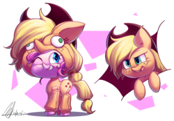 Size: 4312x3003 | Tagged: dead source, safe, artist:jggjqm522, applejack, pinkie pie, g4, clothes, costume, fourth wall, simple background, transparent background