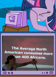 Size: 563x771 | Tagged: safe, twilight sparkle, g4, africa, exploitable meme, facehoof, fail, implied vore, meme, out of context, presentation, tv meme