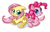 Size: 1903x1233 | Tagged: safe, artist:anthocat, fluttershy, pinkie pie, g4, chibi, cute, diapinkes, shyabetes