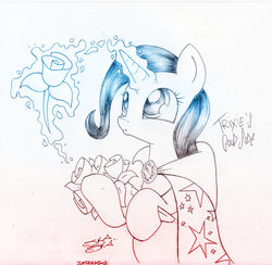 Size: 1024x1000 | Tagged: safe, artist:justfrankska, trixie, pony, unicorn, g4, female, good, mare, rose, solo