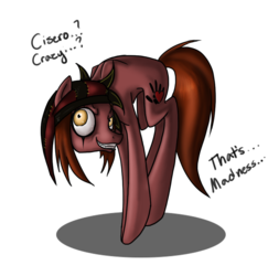 Size: 862x888 | Tagged: safe, artist:myhysteria, pony, cicero, dark brotherhood, insanity, ponified, skyrim, solo, the elder scrolls