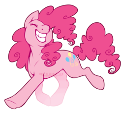 Size: 949x882 | Tagged: safe, artist:kaceymeg, pinkie pie, g4, eyes closed, female, smiling, solo