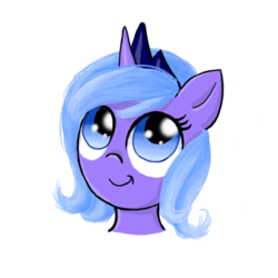 Size: 515x514 | Tagged: safe, artist:thecheeseburger, princess luna, pony, g4, female, simple background, solo, woona