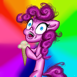 Size: 512x512 | Tagged: safe, artist:thecheeseburger, pinkie pie, g4, female, ice cream, solo