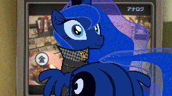 Size: 1280x720 | Tagged: safe, artist:2snacks, princess luna, alicorn, pony, two best sisters play, g4, animated, butt, butt shake, crossover, crown, female, gif, hypnotic, jewelry, mare, moonbutt, persona 4, plot, regalia, solo