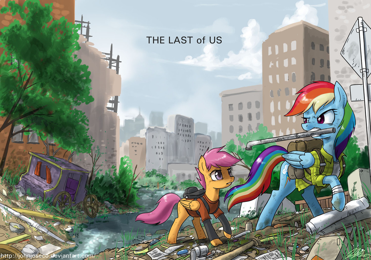 355032 Safe Artist Johnjoseco Rainbow Dash Scootaloo Pegasus