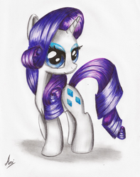 Size: 1574x1995 | Tagged: safe, artist:markk-n-viacka, rarity, g4, female, solo, traditional art