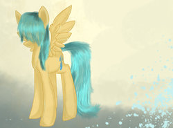 Size: 900x667 | Tagged: safe, artist:rainbownebula, sunshower raindrops, g4, female, solo, wet mane