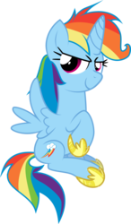 Size: 3617x6188 | Tagged: safe, artist:jbabajaarts, rainbow dash, alicorn, pony, g4, absurd resolution, female, race swap, rainbowcorn, shoes, simple background, solo, transparent background, vector