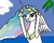 Size: 120x96 | Tagged: safe, artist:wetwyatt, princess celestia, g4, 8-bit, banana, female, palm tree, parody, picture for breezies, smiling, solo, startropics, tree