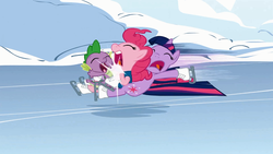 Size: 1366x768 | Tagged: safe, screencap, pinkie pie, spike, twilight sparkle, g4, out of context