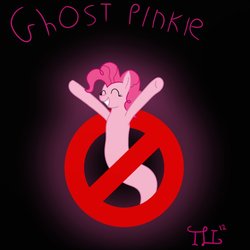 Size: 894x894 | Tagged: safe, artist:lucandreus, pinkie pie, ghost, ghost pony, g4, dragon ball, dragonball z abridged, female, ghost nappa, solo