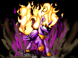 Size: 3316x2470 | Tagged: safe, artist:killer-teckel, artist:rex42, twilight sparkle, alicorn, pony, rapidash, g4, colored, female, mane of fire, mare, rapidash twilight, solo, twilight sparkle (alicorn)