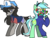 Size: 500x379 | Tagged: safe, artist:ghost, lyra heartstrings, octavia melody, earth pony, pony, unicorn, g4, braces, cap, clothes, crossover, dipper pines, duo, gem, gravity falls, hat, mabel pines, male, octavia is not amused, parody, shirt, silly, silly pony, simple background, smiling, sweater, t-shirt, transparent background, unamused