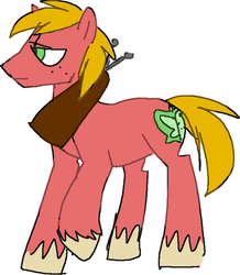 Size: 500x574 | Tagged: safe, artist:ghost, big macintosh, earth pony, pony, g4, male, raised hoof, simple background, solo, white background