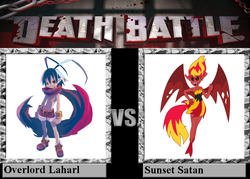 Size: 900x643 | Tagged: safe, sunset shimmer, equestria girls, g4, my little pony equestria girls, death battle, disgaea, laharl, smiling, sunset satan