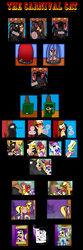 Size: 2017x6060 | Tagged: safe, apple bloom, applejack, scootaloo, sweetie belle, oc, oc:carnival cat, g4, askthecarnivalcat, cutie mark crusaders, ponypuffer, sludge