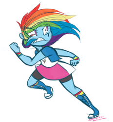 Size: 604x651 | Tagged: safe, artist:asparama-whozit, rainbow dash, equestria girls, g4, female, solo