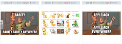 Size: 798x286 | Tagged: safe, applejack, g4, applelanche, exploitable meme, jackletree, juxtaposition, juxtaposition win, juxtaposition winception, meme, meta, multeity, x x everywhere