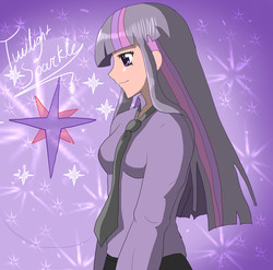 Size: 1464x1448 | Tagged: safe, artist:angelofhapiness, twilight sparkle, human, g4, female, humanized, solo