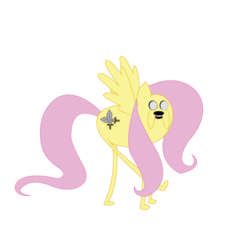 Size: 600x600 | Tagged: safe, artist:laserbeast, fluttershy, g4, adventure time, ambiguous gender, glasses, jake the dog, male, simple background, solo, transparent background