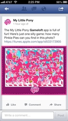 Size: 640x1136 | Tagged: safe, gameloft, pinkie pie, g4, official, too many pinkie pies, clone, facebook, hasbro, my little pony logo, pinkie clone, stock vector