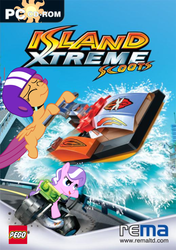 Size: 702x1000 | Tagged: safe, artist:nickyv917, diamond tiara, scootaloo, g4, box art, cd-rom, lego, lego island xtreme stunts, parody, pc, video game