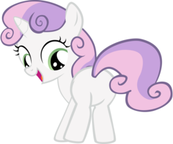 Size: 9600x8000 | Tagged: safe, artist:miketueur, sweetie belle, g4, absurd resolution, butt, female, plot, simple background, solo, transparent background, vector