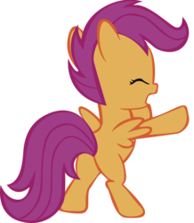 Size: 3491x4000 | Tagged: safe, artist:thisnameisnotprofane, scootaloo, g4, butt, female, plot, simple background, solo, transparent background, vector