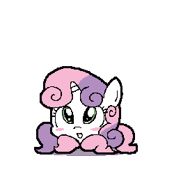 Size: 600x600 | Tagged: safe, artist:sukaponta, sweetie belle, hybrid, monster pony, octopony, octopus, original species, ask-gothtwi, g4, animated, blushing, cute, diasweetes, female, octobelle, solo, sparkles, species swap, squidy belle, takobelle