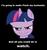 Size: 714x758 | Tagged: safe, artist:mysteriouskaos, flash sentry, twilight sparkle, g4, >:), evil, female, husbando, implied flashlight, implied shipping, implied straight, male, pure unfiltered evil, role reversal, solo