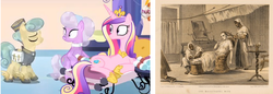 Size: 807x277 | Tagged: safe, artist:blueshift, dandy brush, golden hooves (g4), princess cadance, crystal pony, pony, g4, games ponies play, british empire, colonialism, fimfiction, flat-tone pony's burden, india, unfortunate implications, unintended