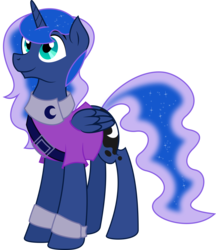 Size: 6000x6942 | Tagged: safe, artist:hourglass-vectors, artist:tetrapony, princess luna, vice principal luna, alicorn, pony, equestria girls, g4, absurd resolution, clothes, equestria girls outfit, equestria girls ponified, female, mare, ponified, simple background, solo, transparent background, vector