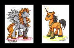 Size: 1104x723 | Tagged: safe, artist:kiriska, loki, marvel, ponified, the mighty thor, thor