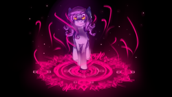 Size: 1024x576 | Tagged: safe, artist:publiclibraryx, earth pony, pony, glowing, magic circle, solo