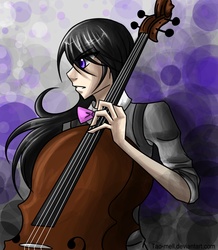 Size: 1559x1785 | Tagged: safe, artist:tao-mell, octavia melody, human, g4, cello, female, humanized, musical instrument, solo