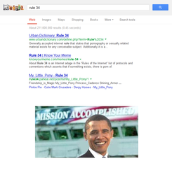 Size: 804x821 | Tagged: safe, barack obama, barely pony related, google, meta, mission accomplished, rule 34, text