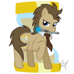 Size: 792x792 | Tagged: safe, artist:serenitythefaierikin, doctor whooves, time turner, earth pony, pony, g4, looking at you, male, solo, stallion
