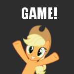 Size: 150x150 | Tagged: safe, artist:sparklepeep, applejack, g4, female, flash, game, solo