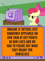 Size: 625x854 | Tagged: safe, apple bloom, g4, cutie pox, exploitable meme, meme, tv meme