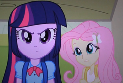 Size: 997x674 | Tagged: safe, screencap, fluttershy, twilight sparkle, equestria girls, g4, my little pony equestria girls, female