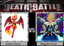 Size: 837x597 | Tagged: safe, sunset shimmer, equestria girls, g4, my little pony equestria girls, death battle, kirby's return to dream land, magolor, magolor soul, meta, sunset satan